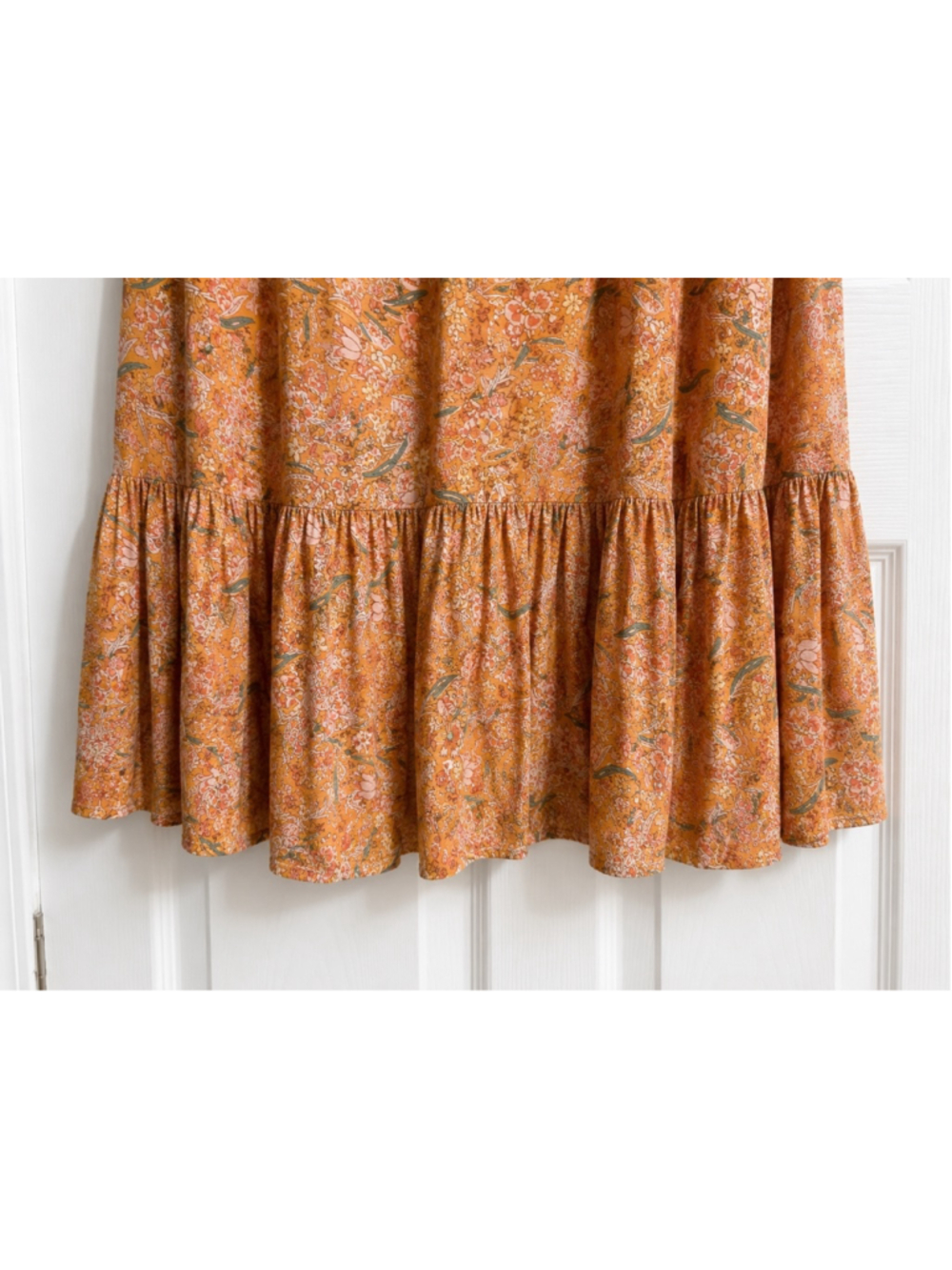 Rachel Zoe Floral Off Shoulder Peasant Tunic Top Orange Boho Plus Size Approx 2X - Picture 7 of 10